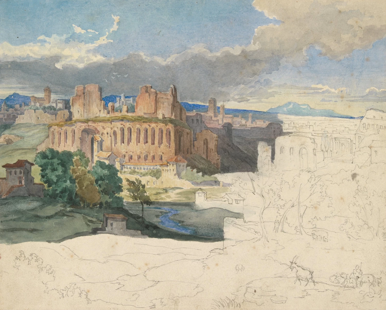 Le rovine dei palazzi imperiali di Roma